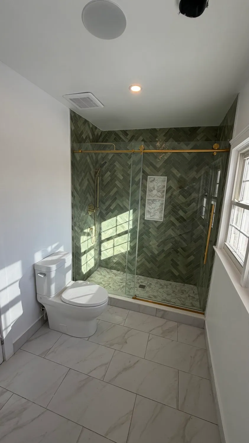 Herringbone Tile Shower — bathroom project by InGod, photo 6 of 8
