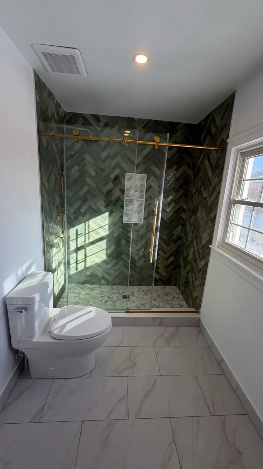 Herringbone Tile Shower — bathroom project by InGod, photo 8 of 8